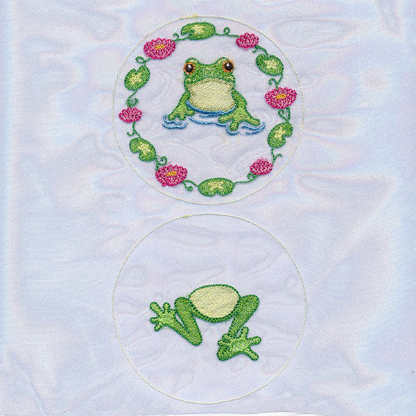 Frog on the Pond Shadowbox (Organza)