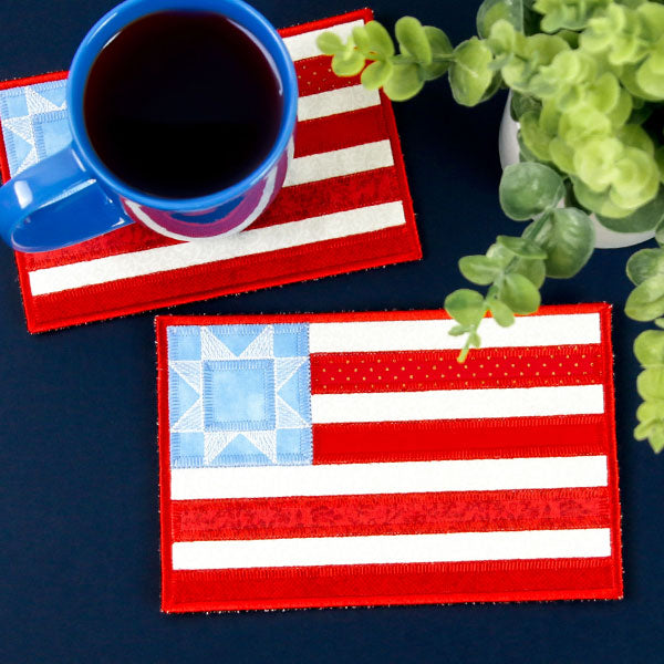 Americana Mug Rug (In-the-Hoop)