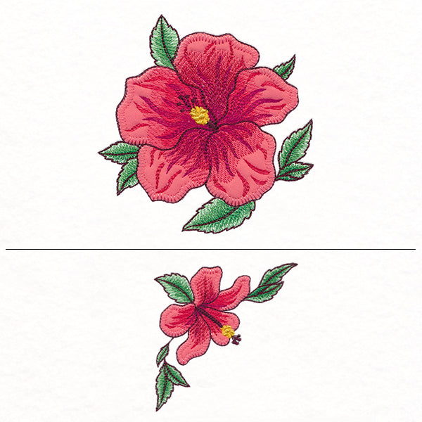 Blooming Hibiscus Pillow Pair (Heirloom Applique)