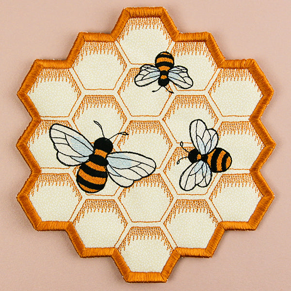 Sweet Honeycomb Trivet (In-the-Hoop)