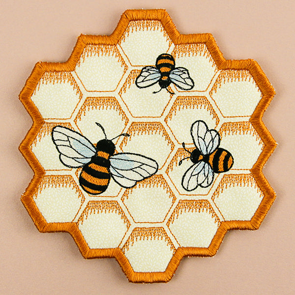 Sweet Honeycomb Trivet (In-the-Hoop)