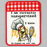 Currently Unsupervised Chicken Potholder (In-the-Hoop)