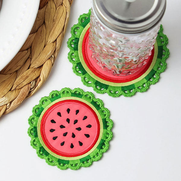 Sweet Watermelon Coaster (In-the-Hoop)