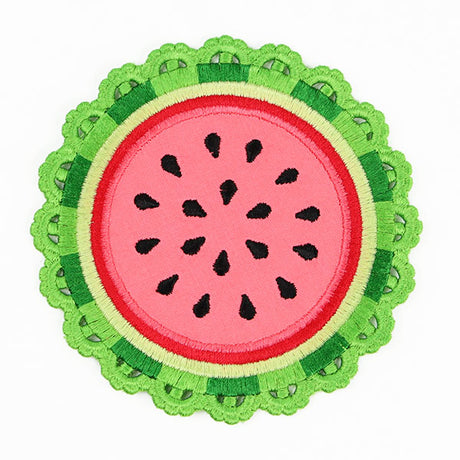 Sweet Watermelon Coaster (In-the-Hoop)