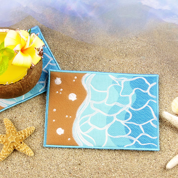 Beach Time Mug Rug (In-the-Hoop)