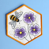 Oh Honey Bee & Violet Coaster (In-the-Hoop)