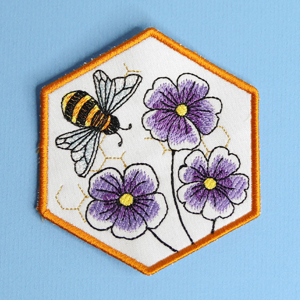 Oh Honey Bee & Violet Coaster (In-the-Hoop)