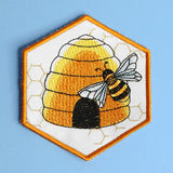 Oh Honey Bee & Hive Coaster (In-the-Hoop)