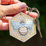 Buzzing Bee Keychain (In-the-Hoop) (Puff Foam)