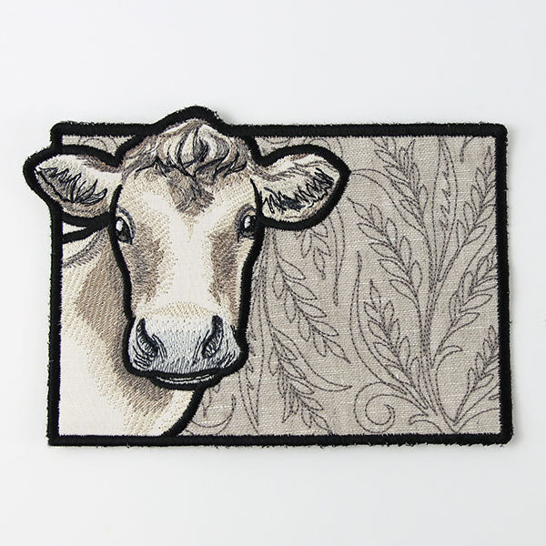 Country Farm Cow Mug Rug (In-the-Hoop)