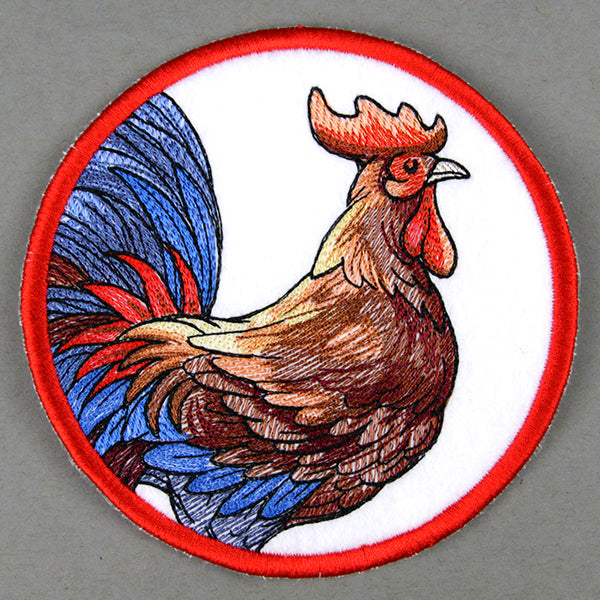 Farmhouse Rooster Coaster (In-the-Hoop)