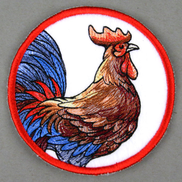 Farmhouse Rooster Coaster (In-the-Hoop)
