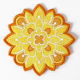 Art Deco Autumn Sunflower Trivet (In-the-Hoop)