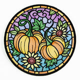 Stained Glass Autumn Pumpkin Trivet (In-the-Hoop)