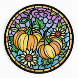 Stained Glass Autumn Pumpkin Trivet (In-the-Hoop)