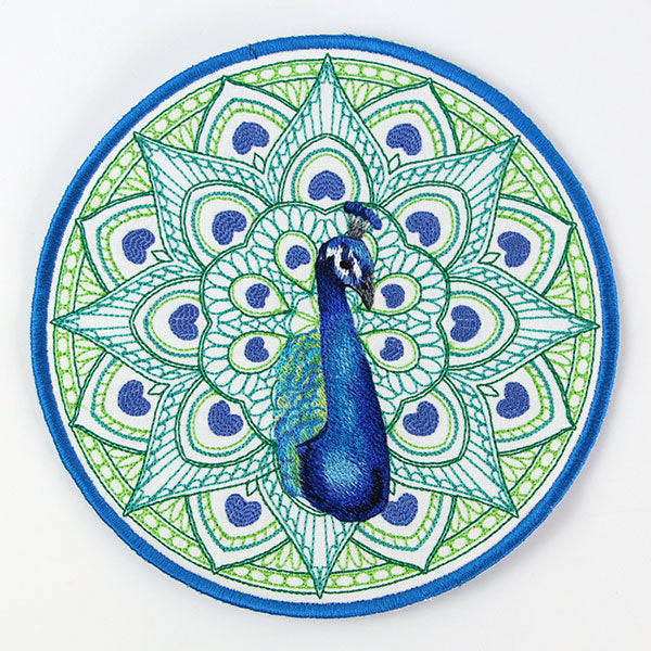 Proud as a Peacock Trivet (In-the-Hoop)