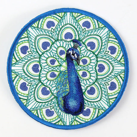 Proud as a Peacock Coaster (In-the-Hoop)