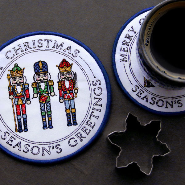 Season's Greetings Nutcracker Trivet (In-the-Hoop)