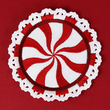 Peppermint Coaster (In-the-Hoop)
