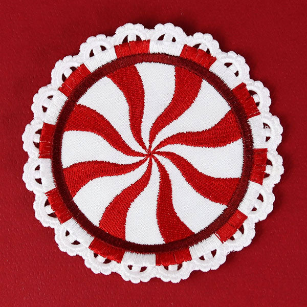 Peppermint Coaster (In-the-Hoop)