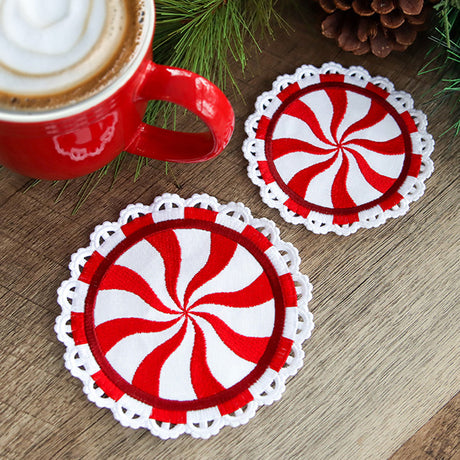Peppermint Coaster (In-the-Hoop)