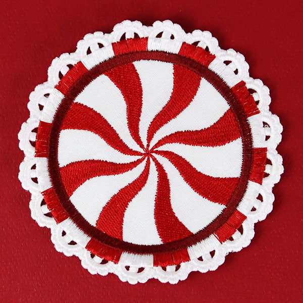 Peppermint Coaster (In-the-Hoop)
