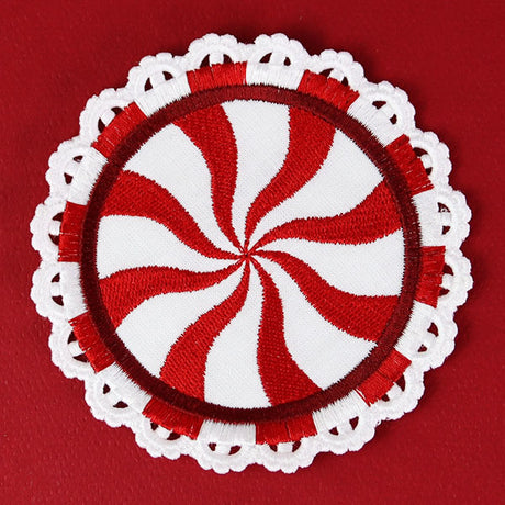 Peppermint Coaster (In-the-Hoop)