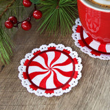 Peppermint Coaster (In-the-Hoop)