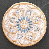 Art Deco Kaleidoscope Coaster (In-the-Hoop)