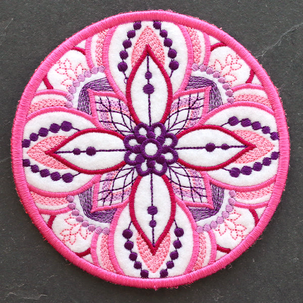 Bohemian Kaleidoscope Mandala Coaster (In-the-Hoop)