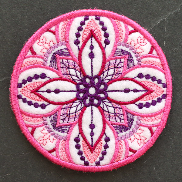 Bohemian Kaleidoscope Mandala Coaster (In-the-Hoop)