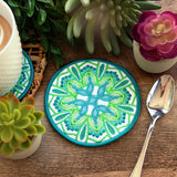 Bohemian Kaleidoscope Circle Coaster (In-the-Hoop)