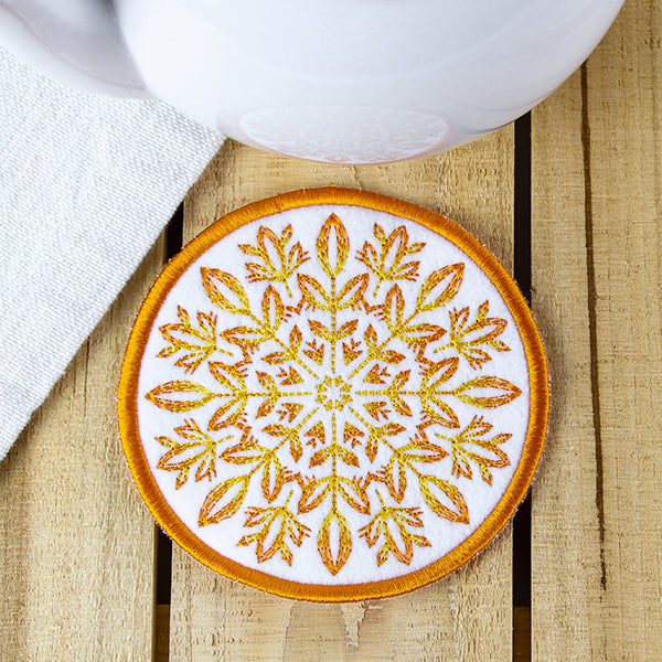 Folk Botanicals Coaster 3 (In-the-Hoop)