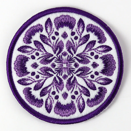 Folk Botanicals Coaster 4 (In-the-Hoop)