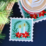 Christmas Stamp Coasters - Candles (In-the-Hoop)