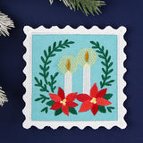 Christmas Stamp Coasters - Candles (In-the-Hoop)