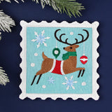 Christmas Stamp Coasters - Reindeer (In-the-Hoop)