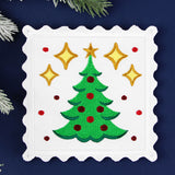Christmas Stamp Coasters - Tree (In-the-Hoop)