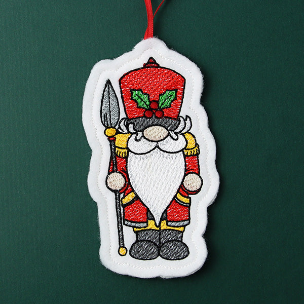Gnome Nutcracker Ornament (In-the-Hoop)
