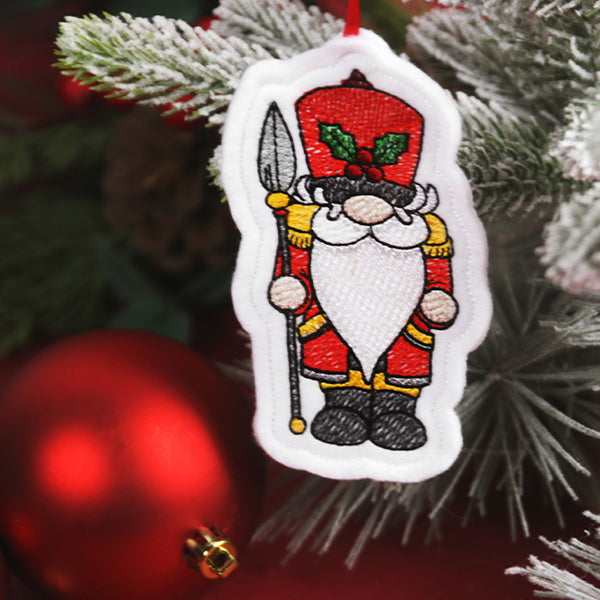Gnome Nutcracker Ornament (In-the-Hoop)