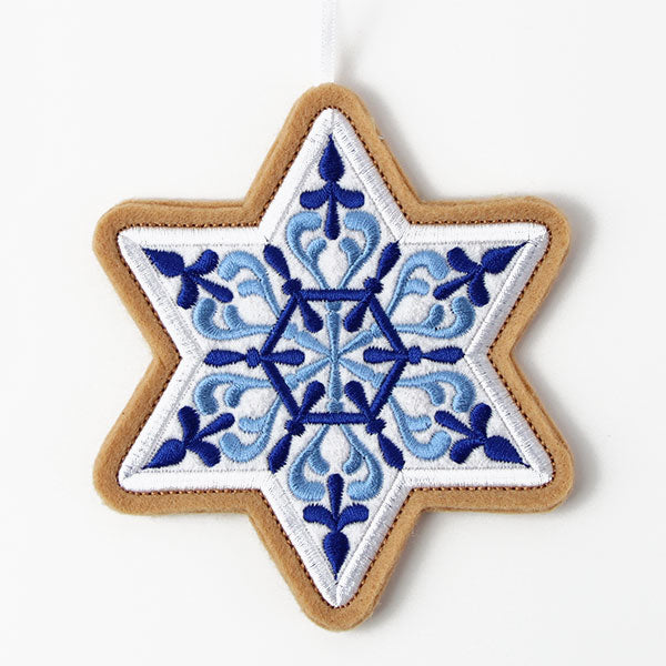 Star of David Cookie Ornament (In-the-Hoop)