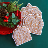 Classic Gingerbread House Trivet (In-the-Hoop)