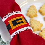 Santa Belt Buckle Napkin Ring (In-the-Hoop)