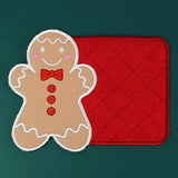 Gingerbread Man Mug Rug (In-the-Hoop)