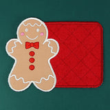 Gingerbread Man Mug Rug (In-the-Hoop)