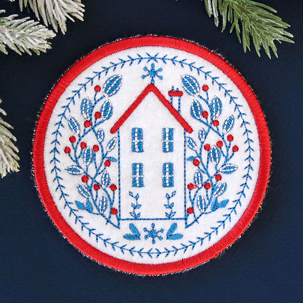 Nordic Necessities Coaster - House (In-the-Hoop)