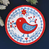 Nordic Necessities Coaster - Bird (In-the-Hoop)