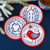 Nordic Necessities Coaster - Bird (In-the-Hoop)