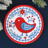 Nordic Necessities Coaster - Bird (In-the-Hoop)