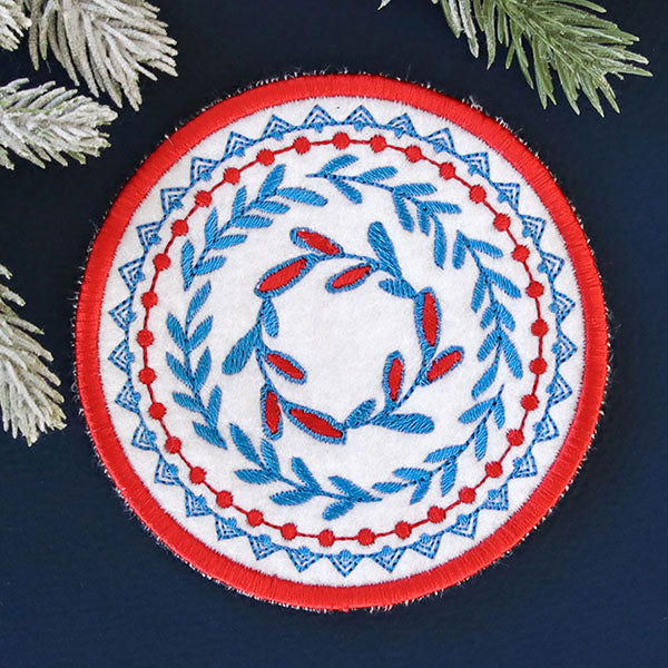 Nordic Necessities Coaster - Botanicals (In-the-Hoop)